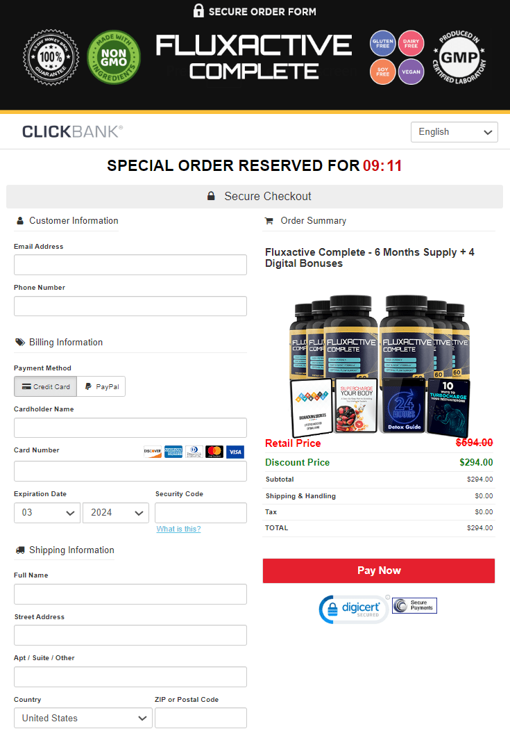 Fluxactive Complete official website